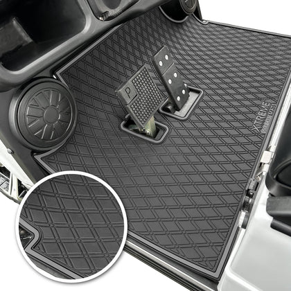 Xtreme MATS Evolution full-coverage floor mat protecting OEM golf cart flooring
