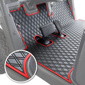 Xtreme Mats EZGO RXV full-coverage floor mat fits tightly and protects OEM flooring.