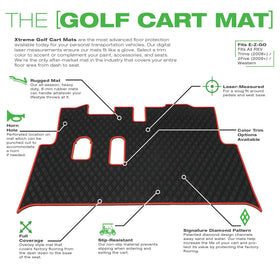 Xtreme Mats reinforced red trim adds durability and style.