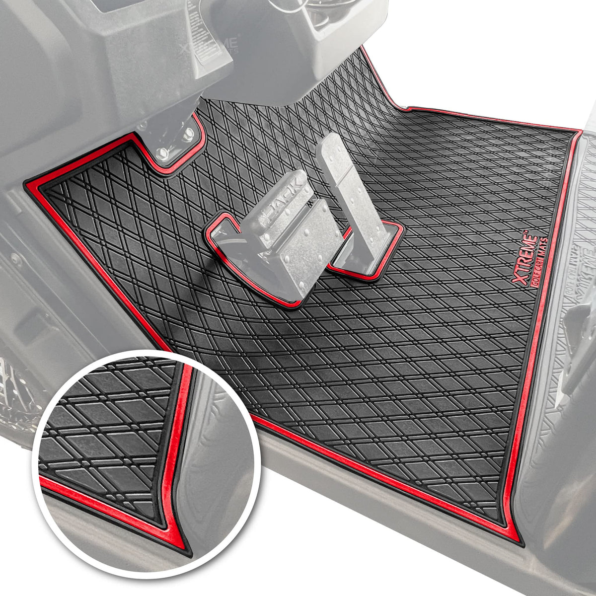 Xtreme Mats EZGO S2/S4 floor mat with hexagon coverage protects interior surfaces.