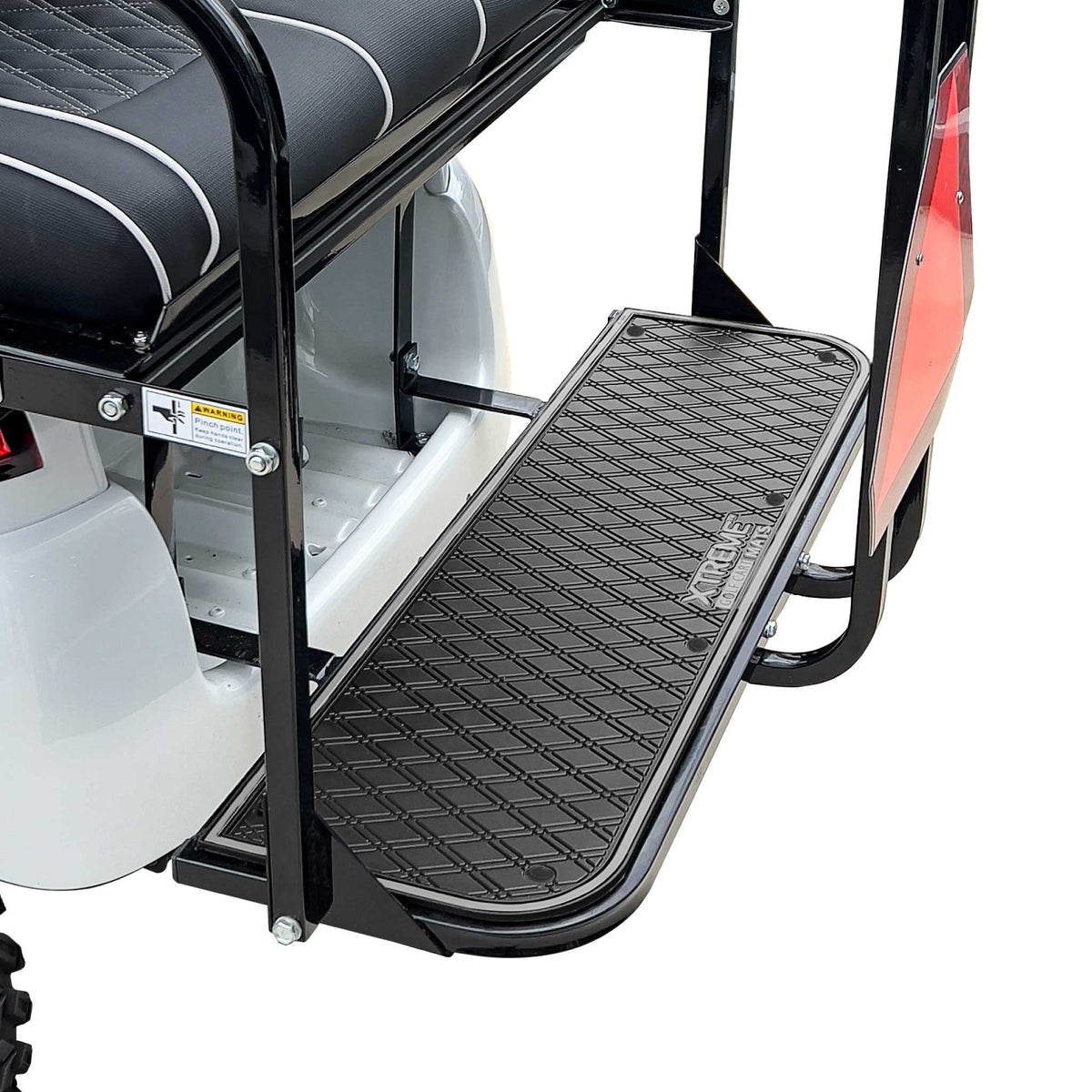 Xtreme MATS rear foot rest mat shows durable, slip-resistant surface for comfort