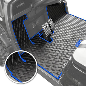 Xtreme MATS ICON full-coverage floor liner with blue trim for durable grip.