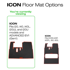Xtreme MATS ICON full-coverage liner close-up with blue trim aesthetic.