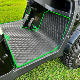 Xtreme MATS ICON full coverage liner with green trim protects the floor.