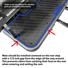 Xtreme Mats rear-seat-kit footrest mats enhance golf cart durability
