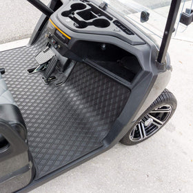 Xtreme Mats Yamaha Drive2 full-coverage floor mat protects OEM flooring with durable rubber
