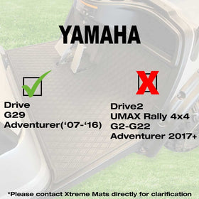 Xtreme Mats Yamaha G29 floor mat delivers a custom fit and durable protection.