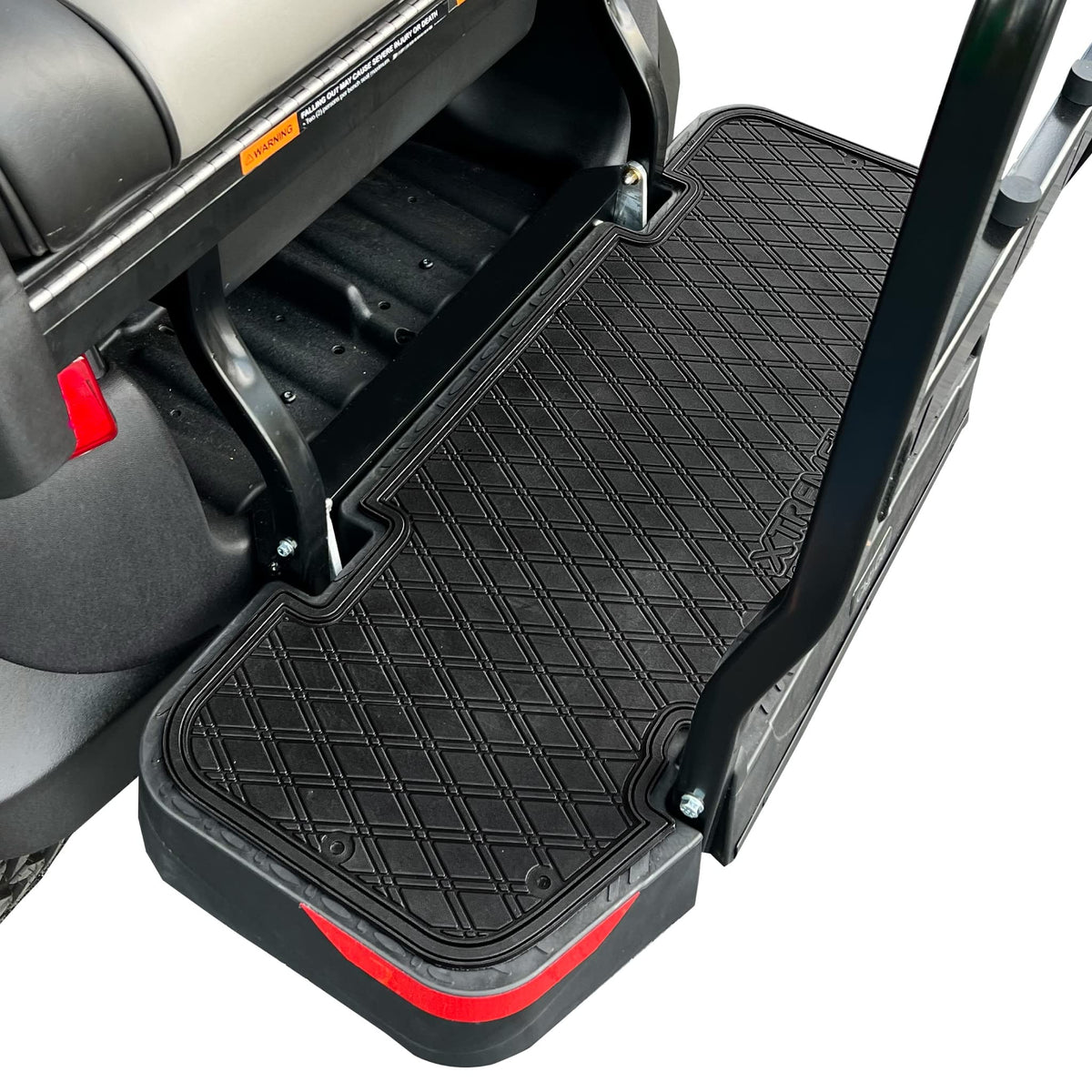 Xtreme Mats DoubleTake installation step shows drilling through rear floor for pins