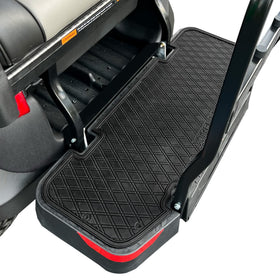 Xtreme Mats DoubleTake installation step shows drilling through rear floor for pins