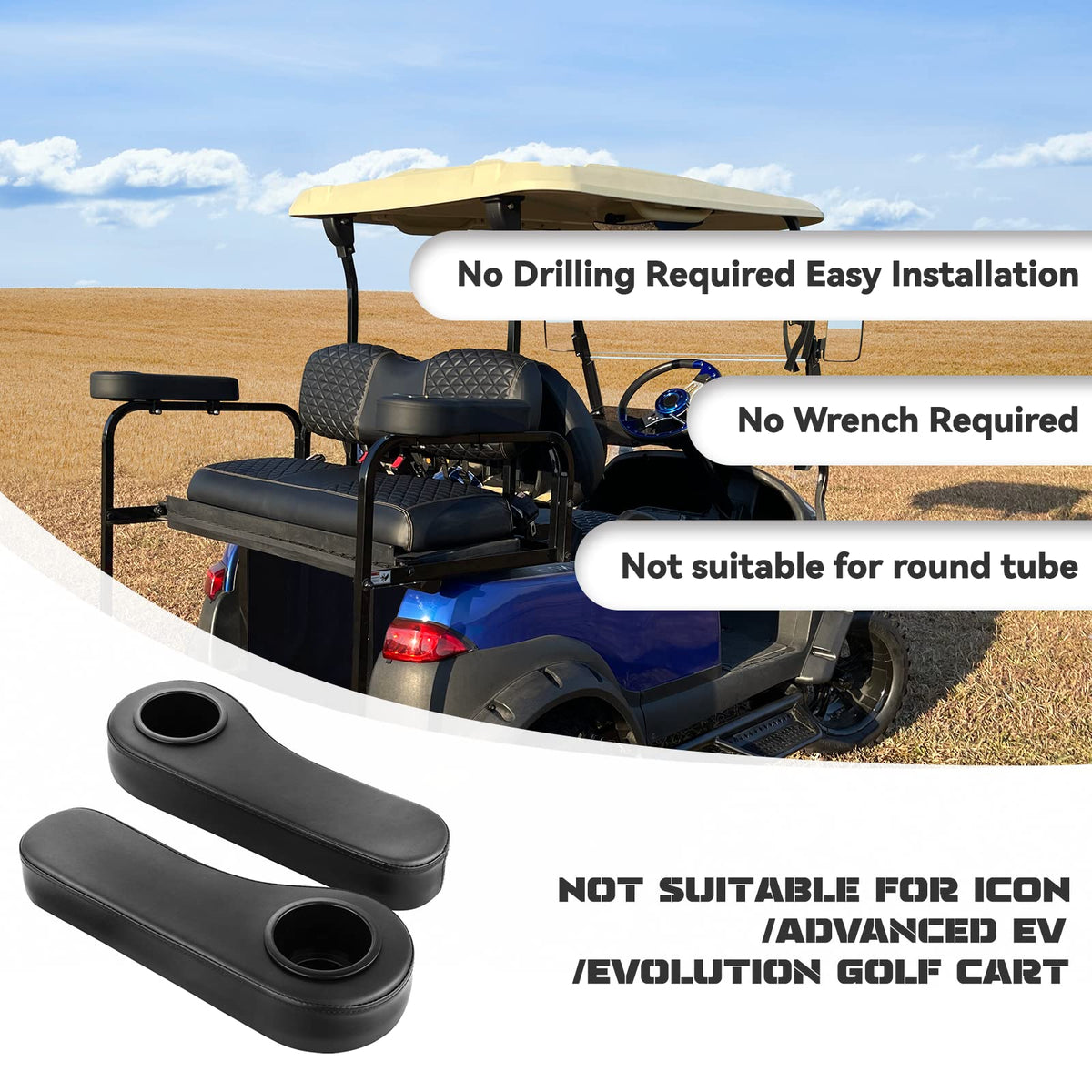 Xuanyudg0769 armrest cup holder on Club Car DS keeps essential items within reach
