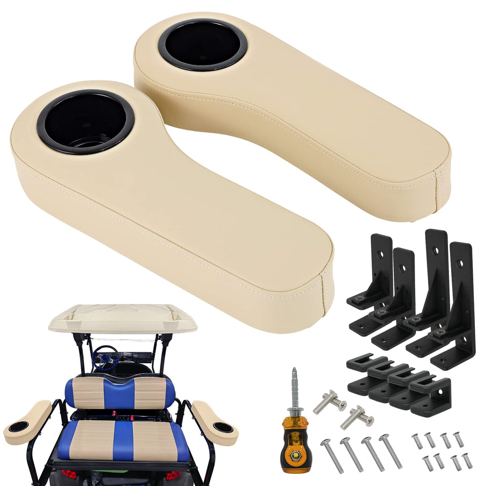 XUANYUDG0769 armrest with cup holder on EZ-GO TXT for easy drink access