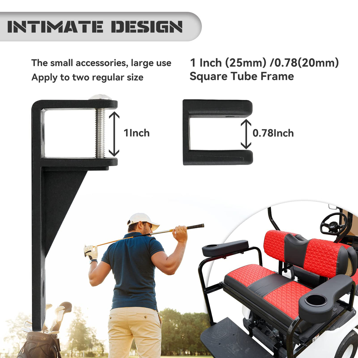 Xuanyudg0769 armrest with cup holder for Yamaha rear-seat kit on cart
