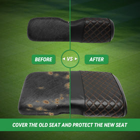 Black diamond pattern seat cover adds luxury to EZGO RXV