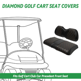 XUANYUDG0769 diamond-pattern seat cover adds upscale style to the cart.