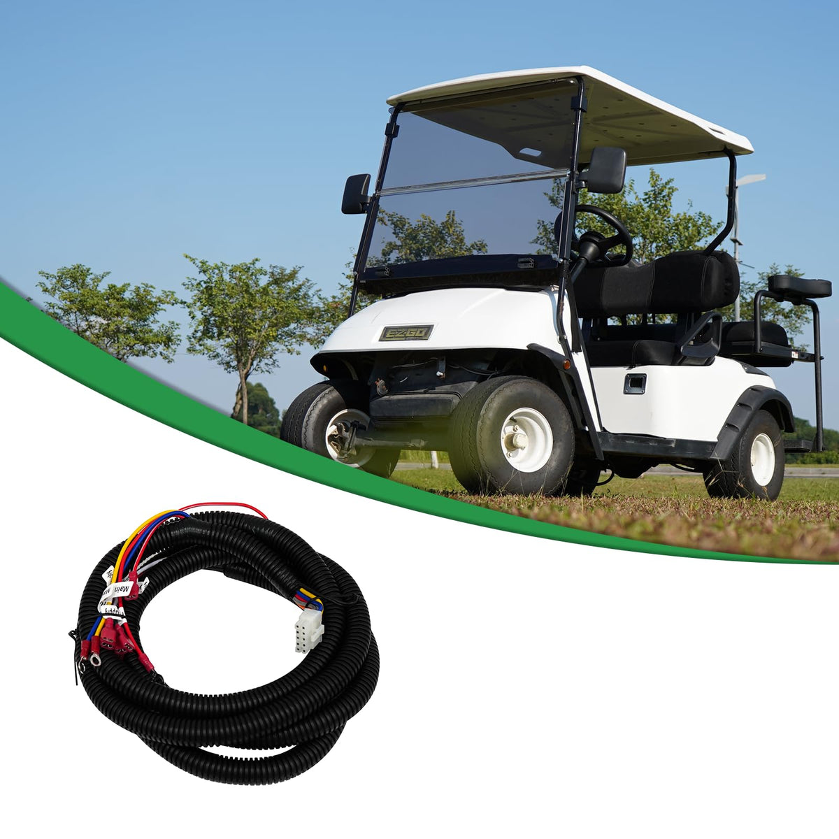 XUANYUDG0769 EZGO PDS wiring harness connects to 73326-G02 controller for reliable 36V operation