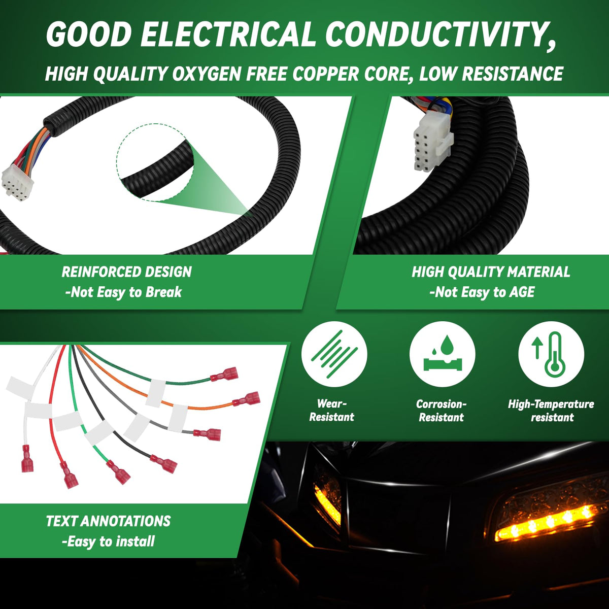 XUANYUDG0769 EZGO PDS wiring harness in packaging ready for install
