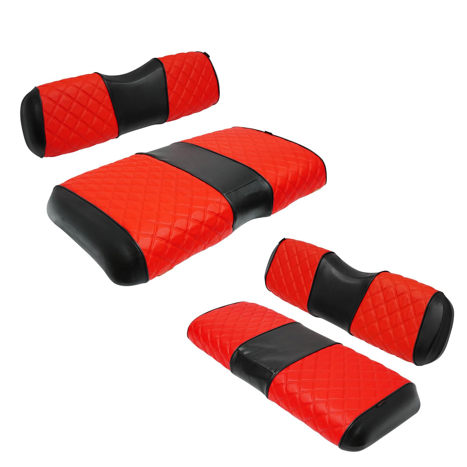 XUANYUDG0769 EZGO RXV front seat cover shows durable vinyl finish for all-weather protection.