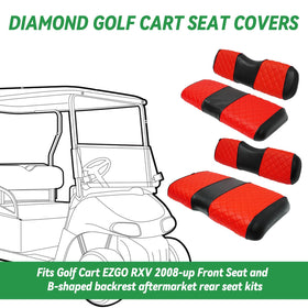 XUANYUDG0769 EZGO RXV rear seat cover kit provides rugged protection and easy cleanup.