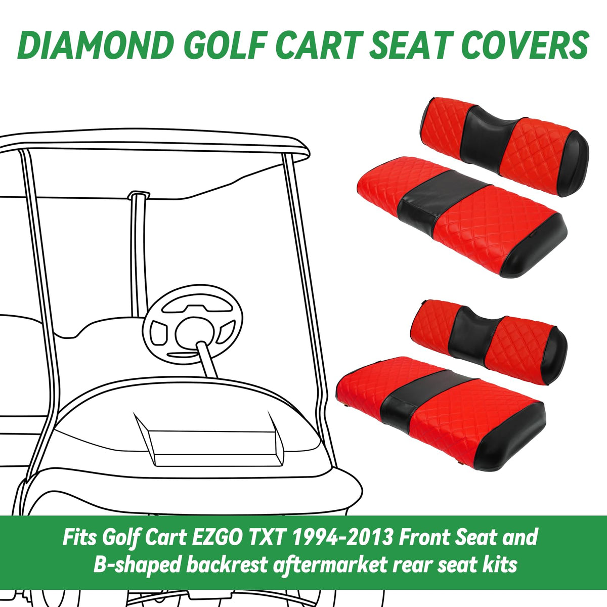 XUANYUDG0769 EZGO TXT rear seat cover protects against wear and stains
