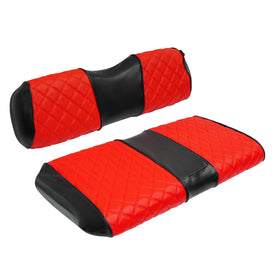 XUANYUDG0769 front seat cover in red diamond pattern for a stylish, protected golf cart seat