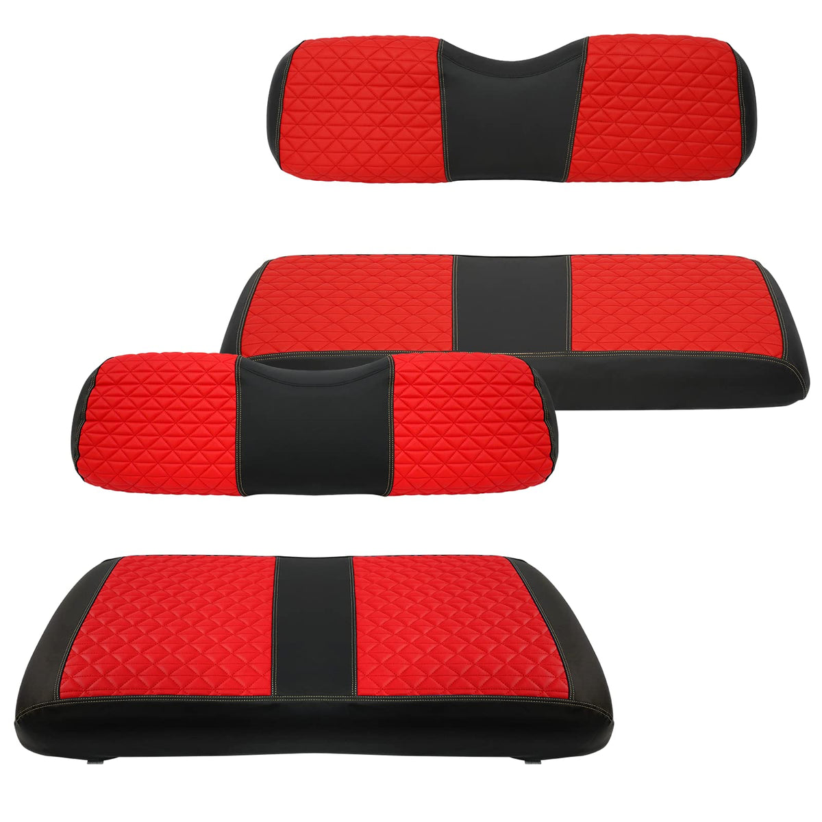 XUANYUDG0769 front seat cover with diamond stripes for EZGO TXT, protects and refreshes interior