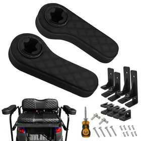XUANYUDG0769 armrest with cup holder — front view showing convenient beverage access on the cart