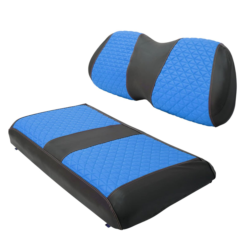 Xuanyudg0769 golf cart front seat cover with diamond stripes in blue protects seats