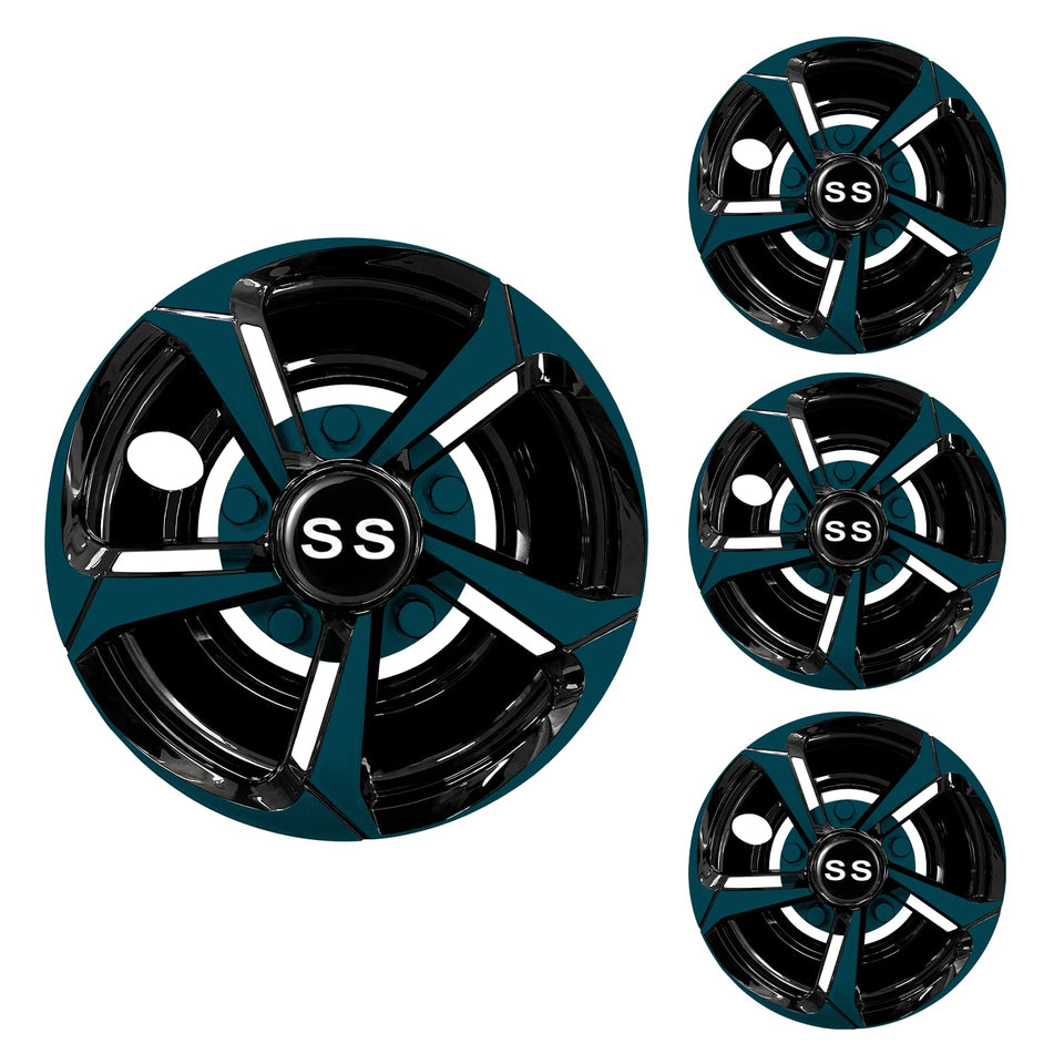 XUANYUDG0769 golf cart hubcaps 8-inch set enhances wheel style and protection