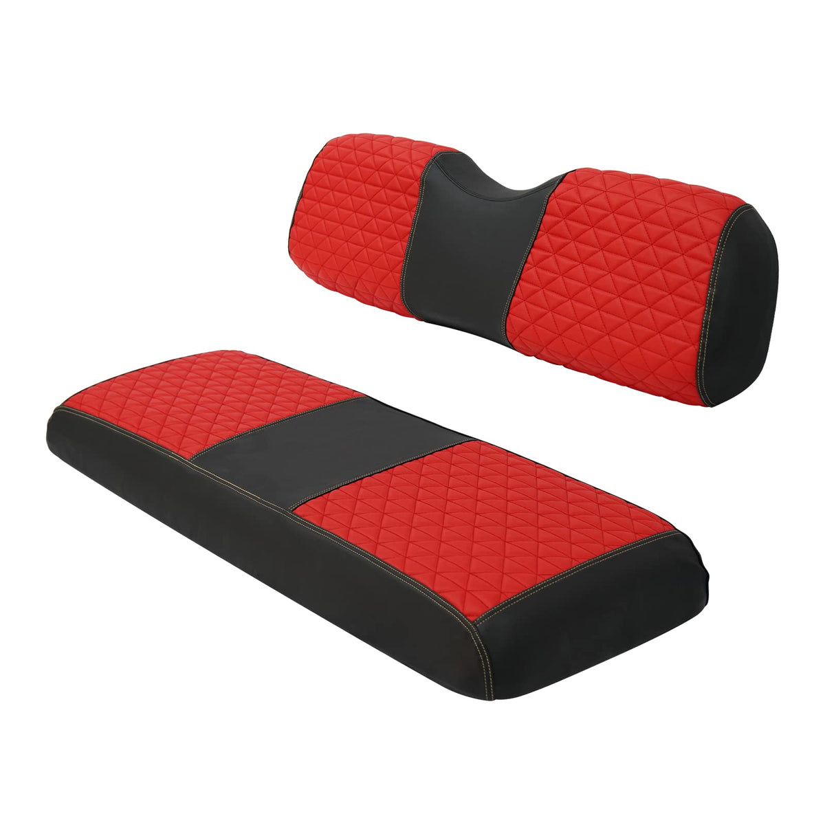 XUANYUDG0769 golf cart rear-seat cover in red with diamond leather protecting cushions