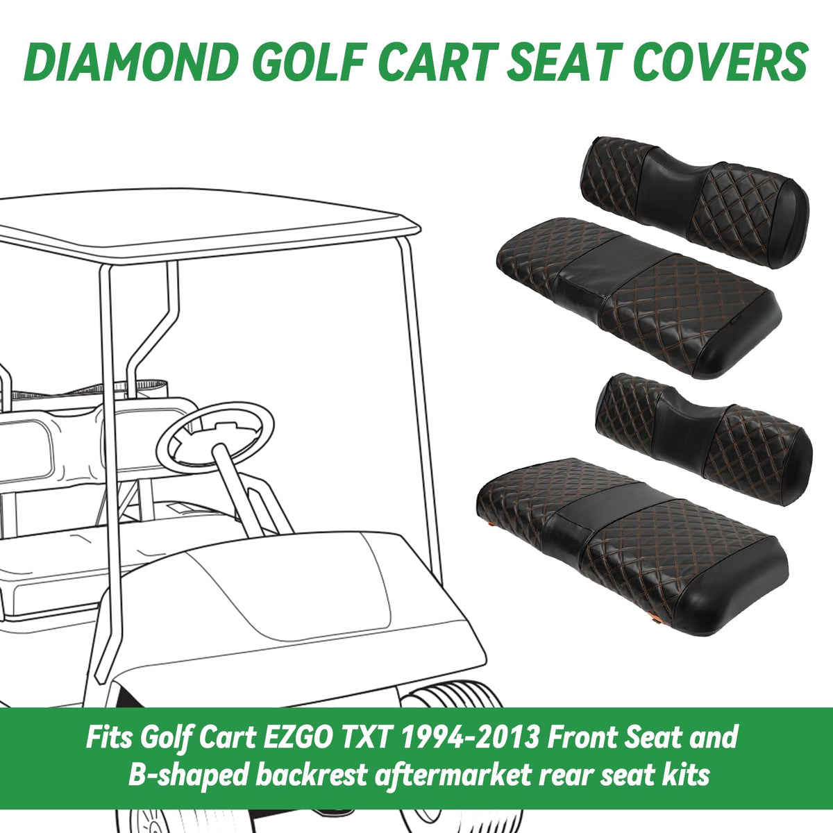 XUANYUDG0769 rear seat kit for EZGO TXT boosts cabin style and comfort