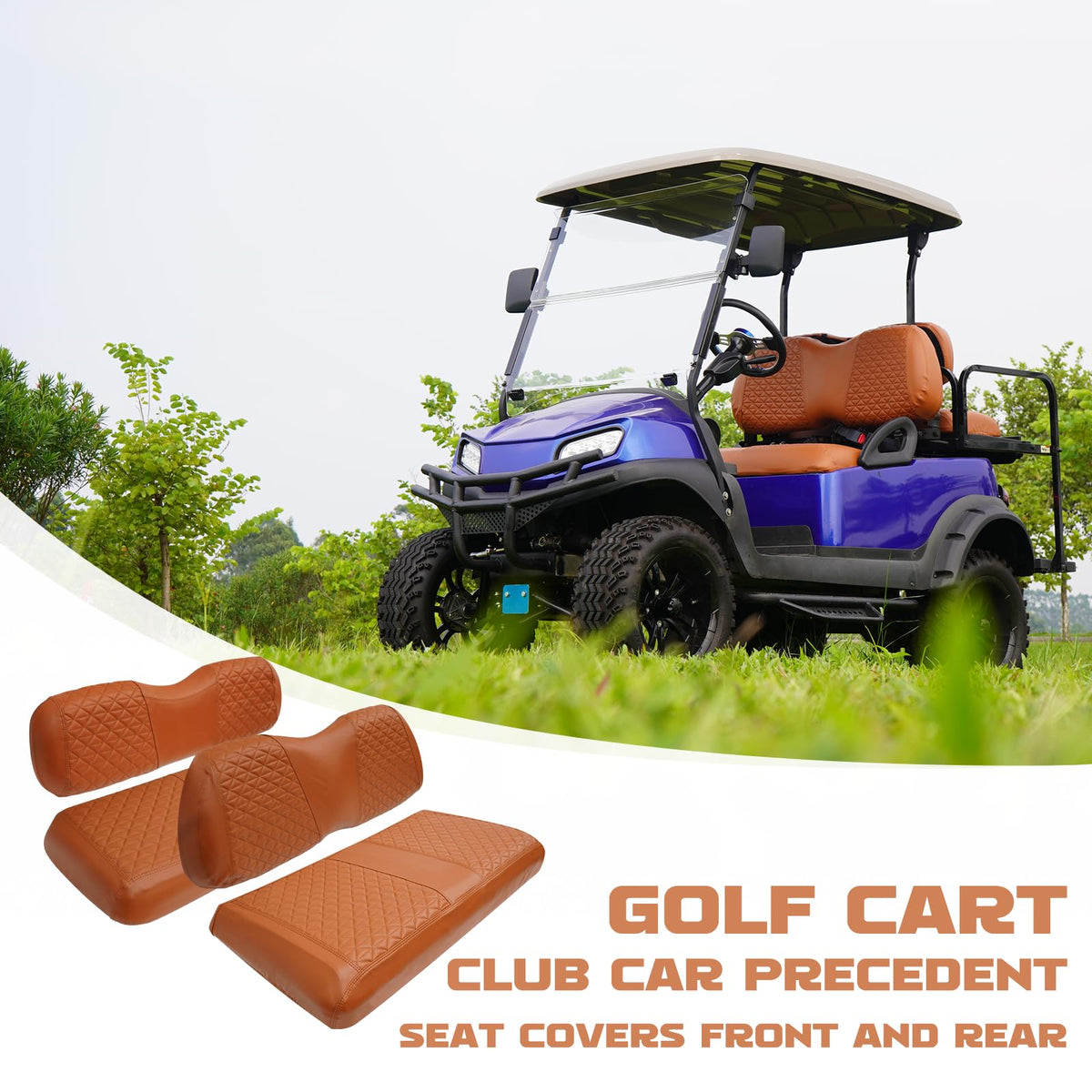 Xuanyudg0769 rear seat cover in brown vinyl for Club Car Precedent
