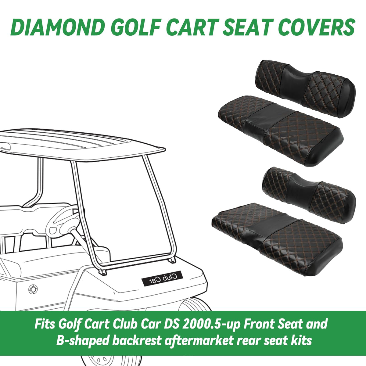 XUANYUDG0769 rear seat cover for Club Car DS keeps seats clean and stylish