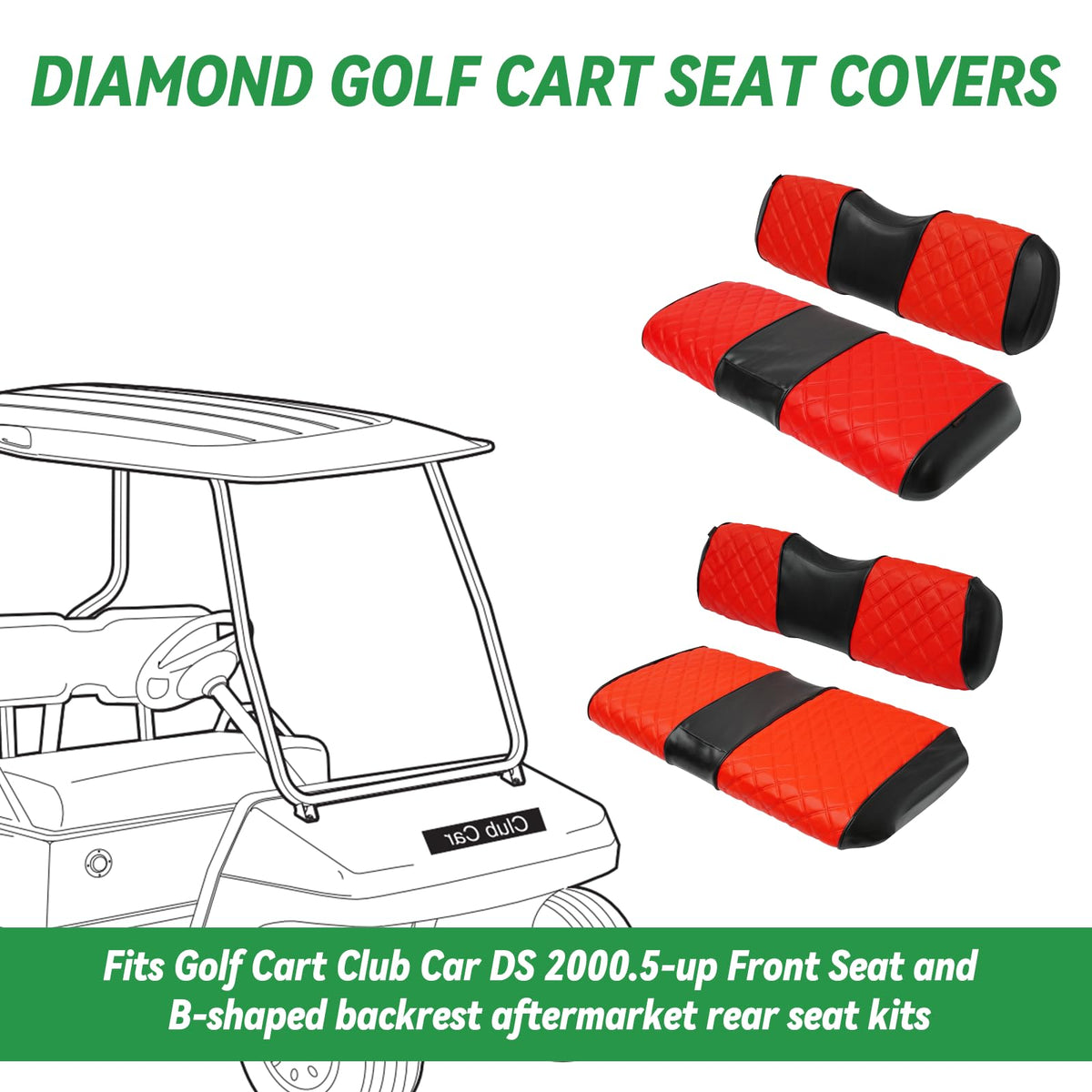 XUANYUDG0769 rear seat kit with diamond pattern improves durability.