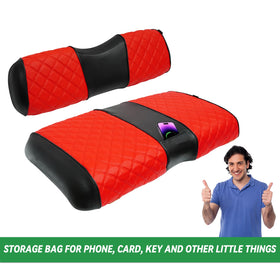 XUANYUDG0769 thick vinyl leather red seat cover resists wear.