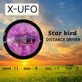 X-UFO Star Bird putter in pink-purple tones for approach.