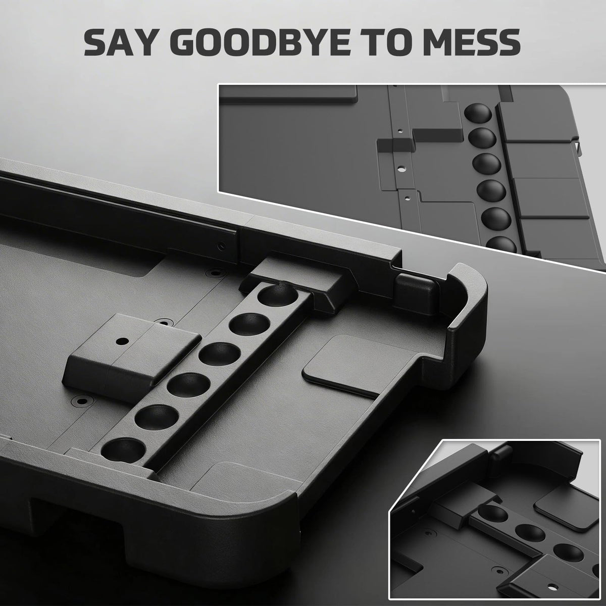 Extra storage space from the XUTVOTOR tray stores keys, wallet, and small items.