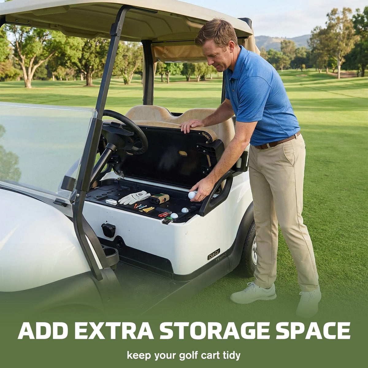 XUTVOTOR tray helps you secure items and prevent rolling during trips.