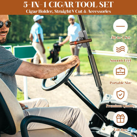 XUYUZDQ all-in-one cigar golf accessories set organized for travel