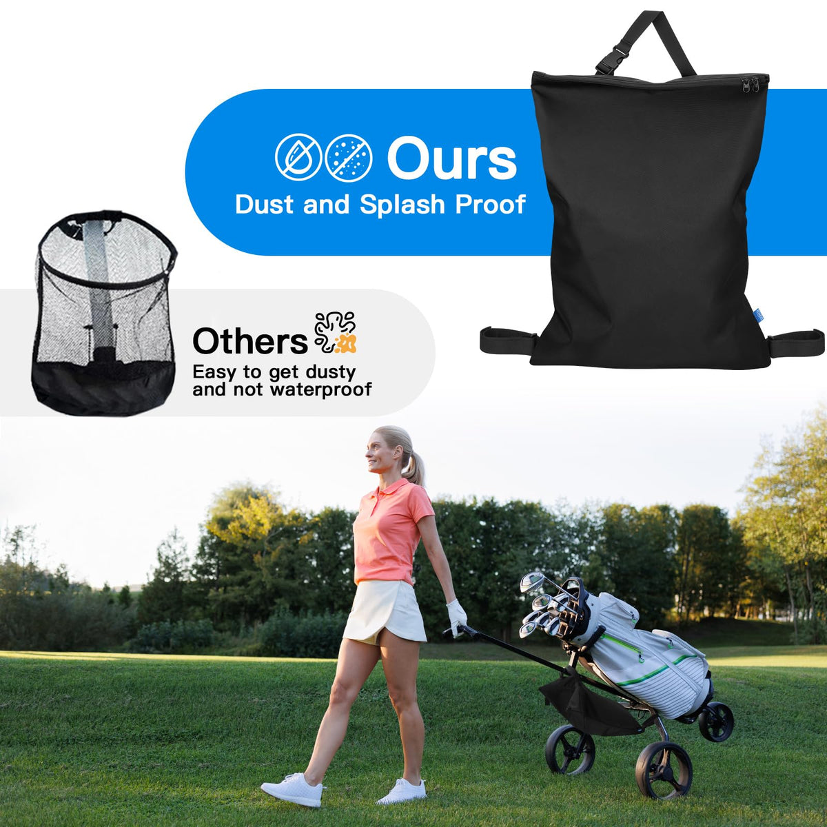 Xxerciz bag installing easily on a three-wheel cart