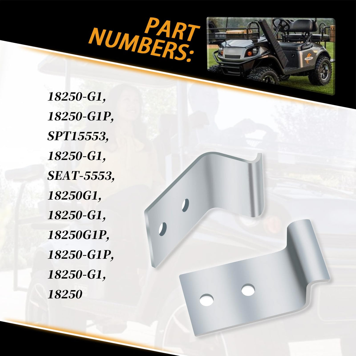 XYgdhqpt 18250-G1 seat hinges packaging two-pack for quick replacement
