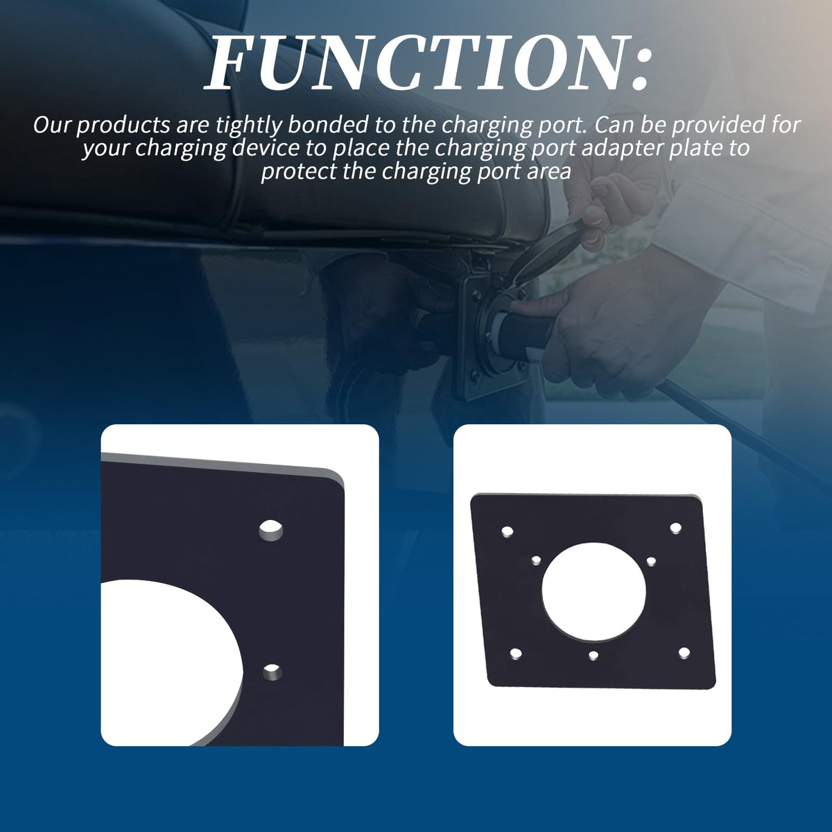 XYgdhqpt textured finish charger port cover adds durable protection