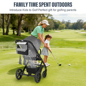 Xykzra durable steel build resists rust for year-round family golf.