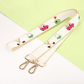 YAHPERN beaded strap hand-sewn beads on polymer-cotton base for durability.