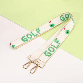 YAHPERN beaded strap with GOLF lettering for bold, sport-inspired style
