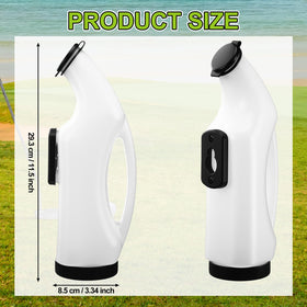 Yalikop sand bottle mounted with universal clip on a push cart