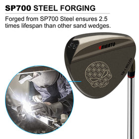 Yamato forged carbon steel wedge delivers precise feedback for versatile shots.