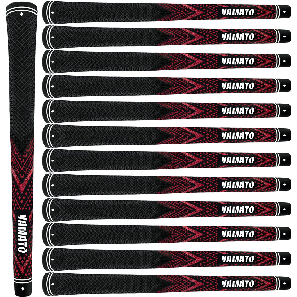 Yamato golf grips, 13-pack midsize, for consistent control in all conditions.