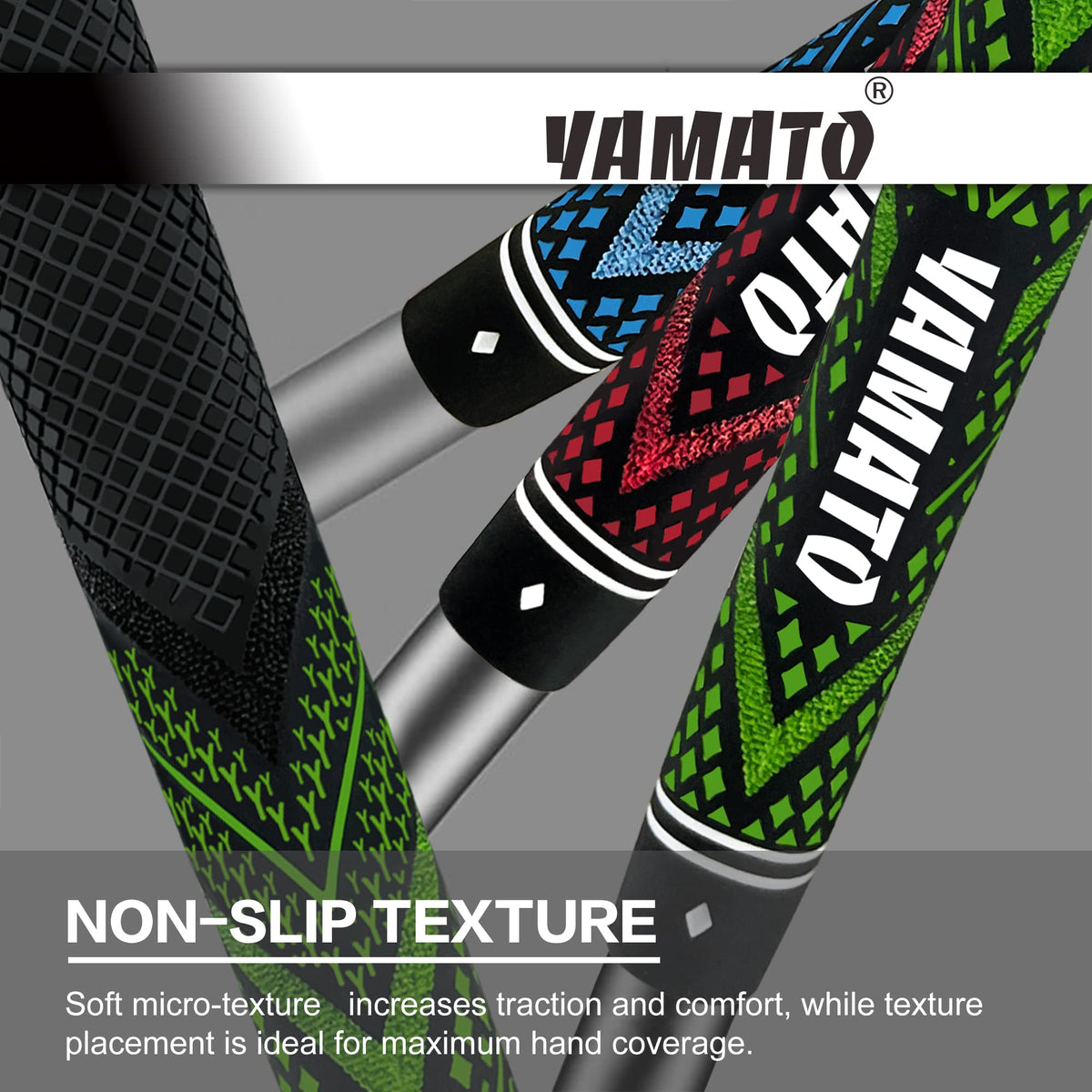 Yamato 13-pack standard golf grips for solid grip and responsive feel.