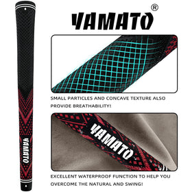 Yamato all-weather grip texture enhances grip security in wet or dry play.