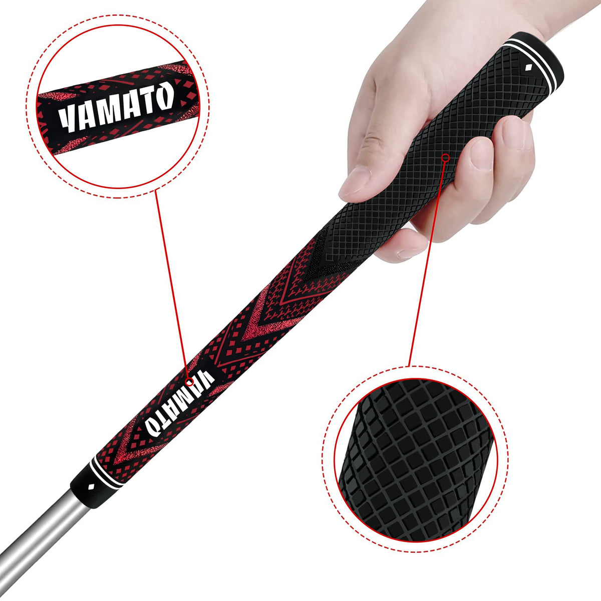 Yamato golf grips come in four colors to match your clubs and style.